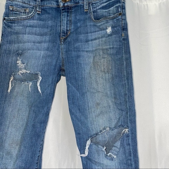 Joe's Jeans Easy Mazy High Water Mid Rise Straight Leg Distressed Ankle Pants - Picture 4 of 14